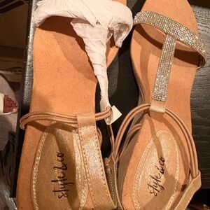 Style & Co. Gold and Silver Sandals